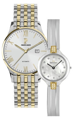 Đồng hồ Philippe Auguste PA5001E + Diamond D DD6018C